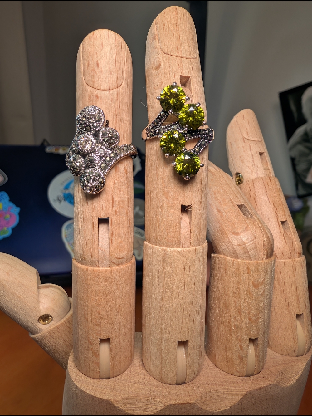 Set Of 2 Cocktail Rings Size 7